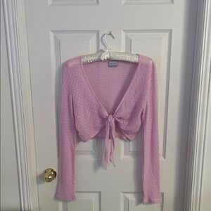 🩰✨Wow Jeans  Pink Ballet Wrap Top Size L